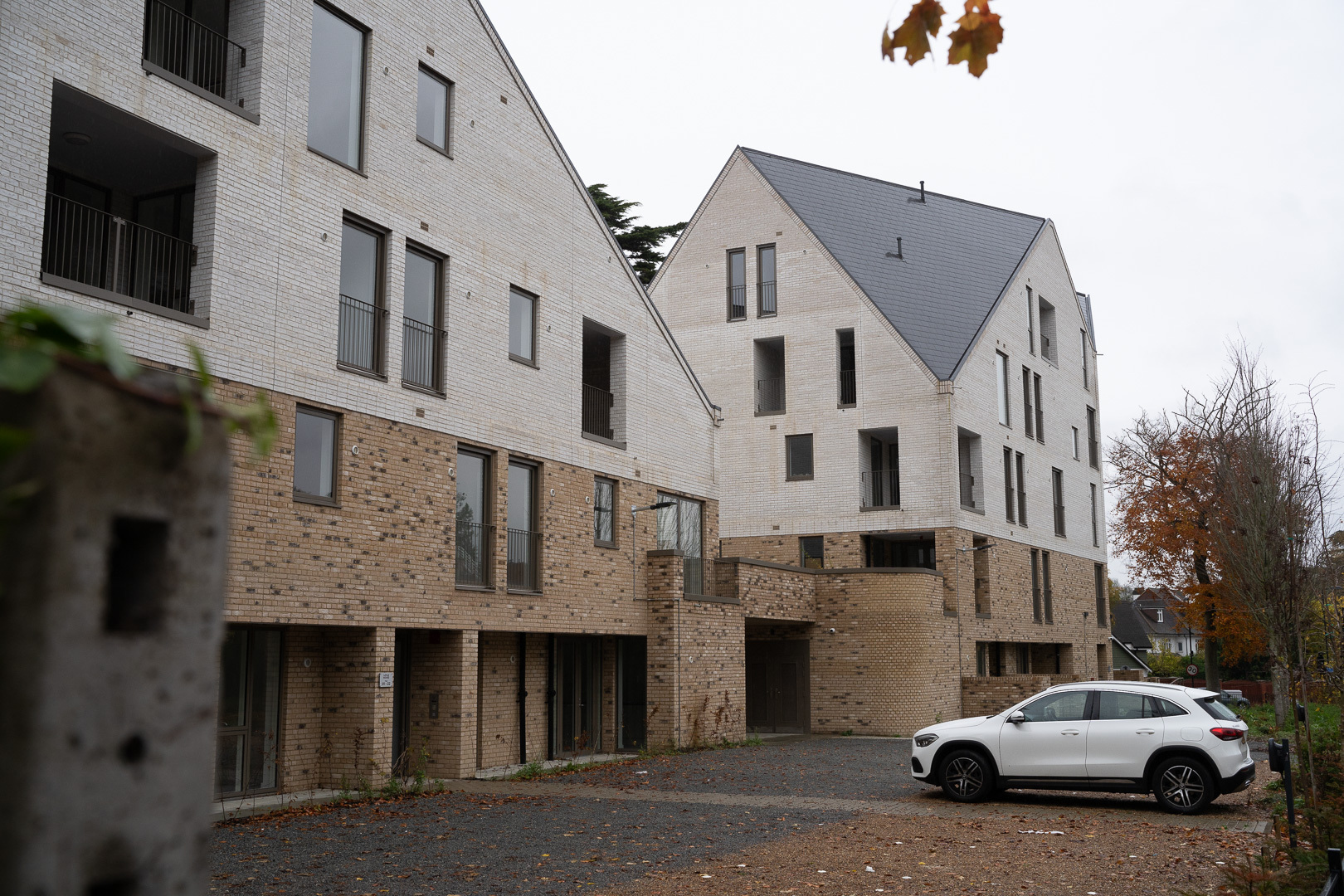 Shared access and parking at the Foxley Lane development in Purley.